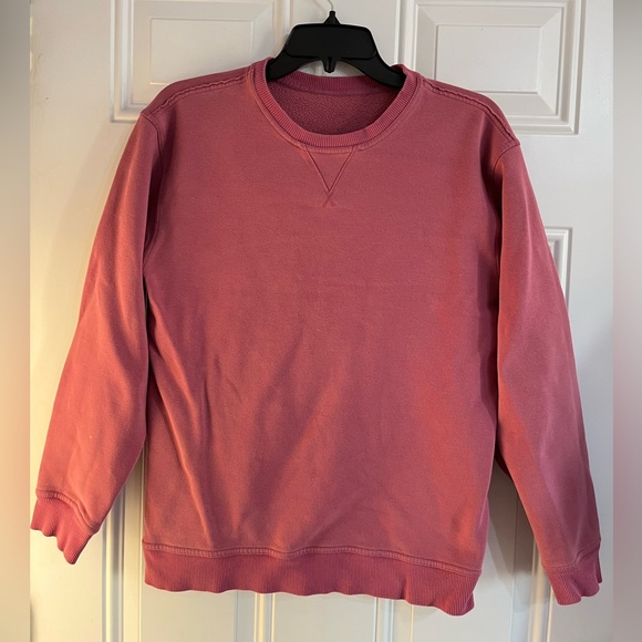 lululemon athletica Tops - LULULEMON All Yours Crew Sweatshirt Women’s M Pink Terry Athletic Gym Activewear